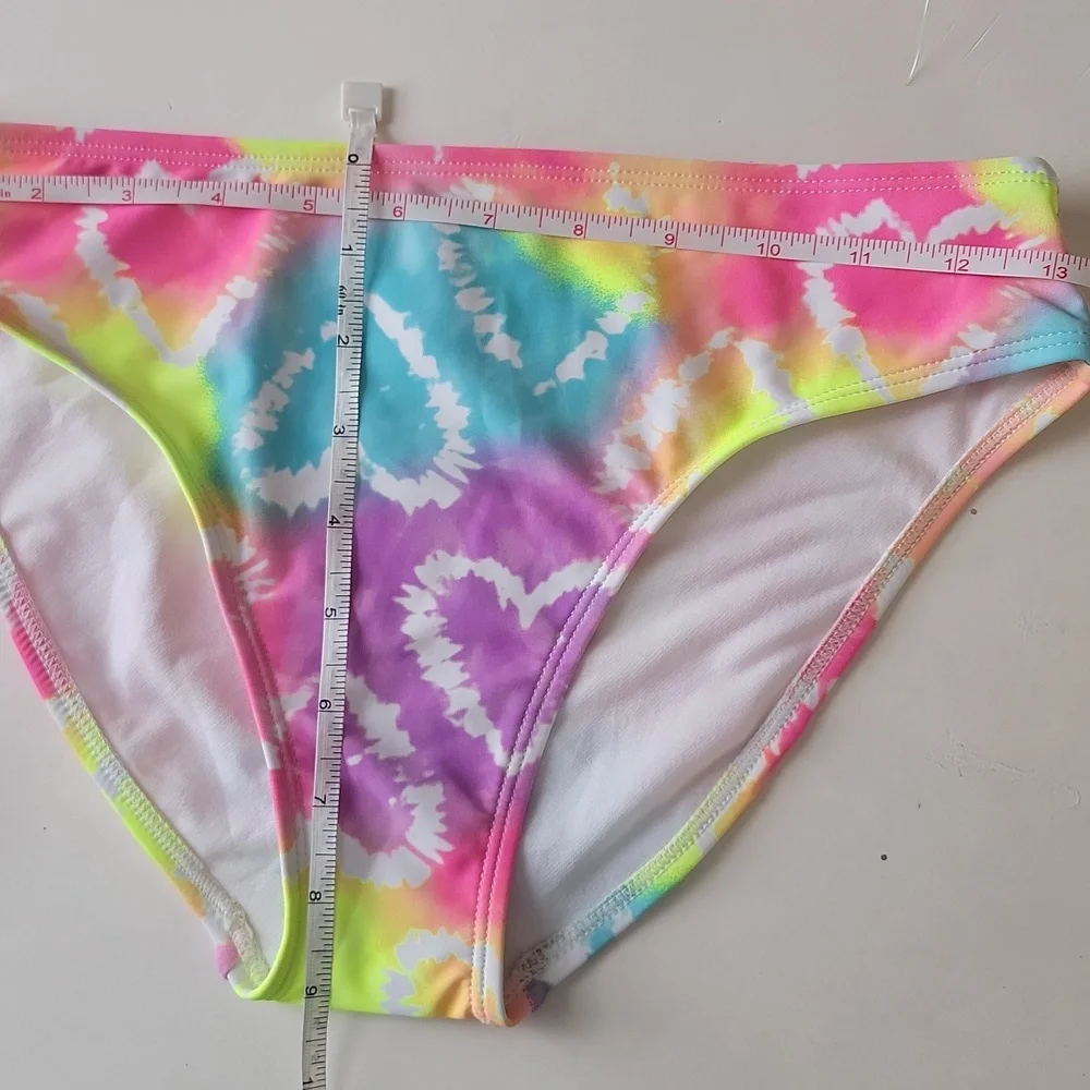 NWT The Children's Place Girls Tie Dye Heart 2-Piece Tankini Swimsuit XL 14